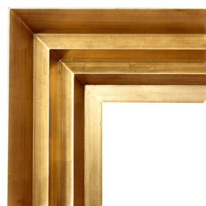 Interior size is 24 x 36 with an overall exterior dimension of 34 x 46 with a profile width of 5 " and a profile height of 2.75"     . Our Modern Wave Frame is an exclusive solid wood gallery quality frame design. With its use of multiple sharp angles and large profile