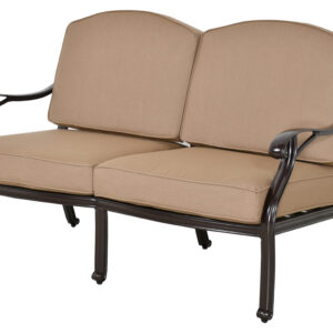 Bridgeton Moore presents the Outdoor Savannah Loveseat a 52 Inch wide 2 seat deep seating sofa with plush seat and back cushions covered in Sumbrella Cushions. A style that is both beautiful and Timeless. Sold separately. lots of options exist in this collection to expand your deep seating area by pairing this Love seat with the matching Savannah Club Chairs and Ottomans. The Savannah is a large beautiful Collection that offers many other accompanying items enabling you to expand and create your entire outdoor area is this Classic Life Style Collection