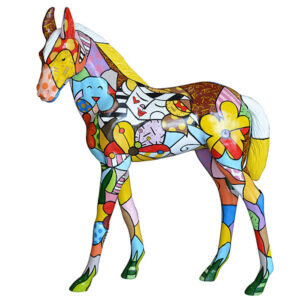 Add a burst of color and playful energy to your décor with the Pop Foal Sculpture