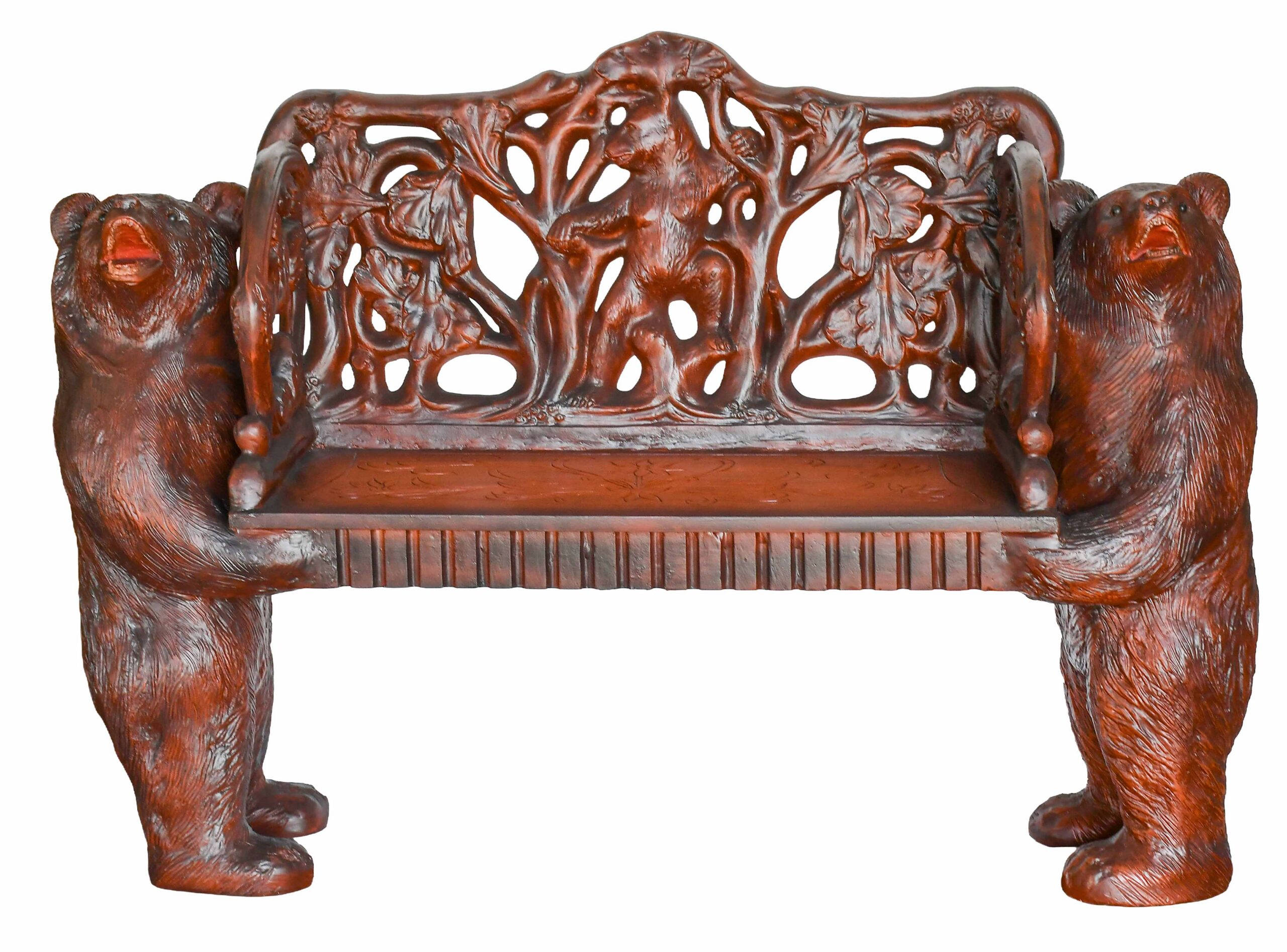 Two Bears Holding Bench