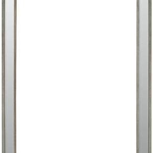 Interior size is 24 x 36 with an overall exterior dimension of 33 x 45 with a profile width of 4.5" and a profile height of 1.5"     . Our Brushed Spectrum Frame captures a modern trend in framing. The frame is made in solid wood and combines a  design of mirrors and a finish of brushed silver leaf on sleek moldings that combine a style which is chic and reflective of todays more modern interiors.