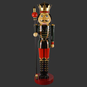 Bring the magic of Christmas to life with our spectacular 12-foot Nutcracker with Scepter Right