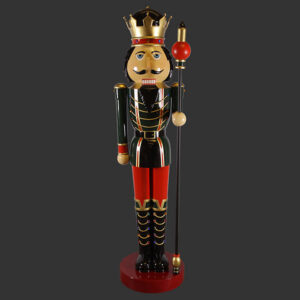 Bring the magic of Christmas to life with our spectacular 12-foot Nutcracker with Scepter Left