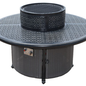 The Windemere Propane Firepit Table with All-Inclusive party package is outdoor entertainment at its finest.  The tables functionality and craftsmanship allow your backyard retreat to be versatile transitioning from casual lounging to hanging with friends.  Operated using propane gas