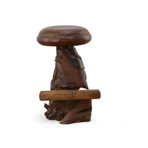 Step into the enchanting world of these teak branch stools