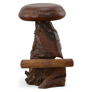 Step into the enchanting world of these teak branch stools