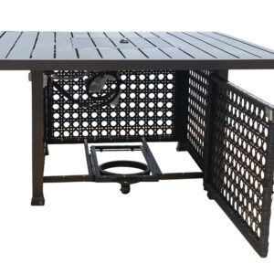 this table is now sold separately and features a beautiful design with a propane fire pit