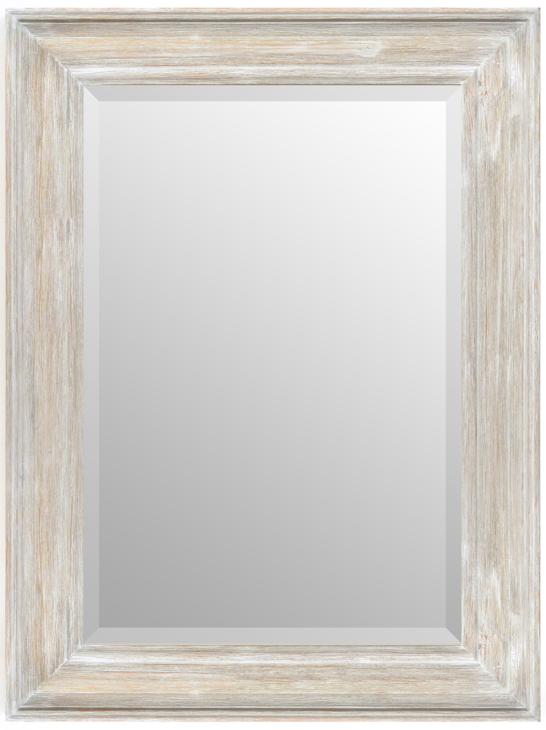 Misty Woods Mirror 24×36 Distressed White Wash