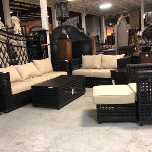 The Monterey Outdoor 7 piece Sofa Set is a beautiful and complete outdoor deep seating collection. Many of today's designers and luxury homeowners consider the exterior of their home an extension of the interior design of the home. Monterey Outdoor 7 piece Sofa Set (KIT) has clean lines and a transitional design that makes a quality statement in any outdoor setting. Whether relaxing with family or entertaining guests at a party this set will hold up to even the most active of lifestyles. No matter the time of year or the weather outside; this set is able to be enjoyed all year long.