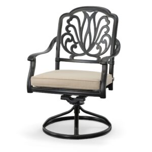 Introducing the Outdoor Estate Dining Swivel Armchair Aluminum
