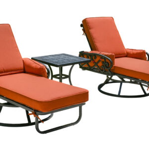 Introducing the groundbreaking Chillounger Chaise Lounge Set with 360-degree Swivel Base by Bridgeton Moore
