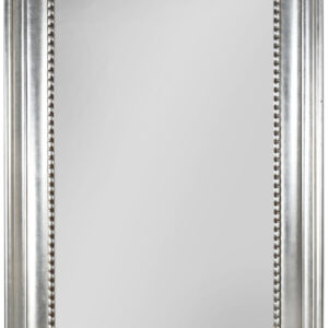 BUYER BEWARE ** The Mammoth Wood Mirror Silver With Champagne Wash Finishing is one of the largest solid wood Mirrors available. This mirror creates a major statement of Clean yet Massive Grandeur. Perfect for Commercial Applications in need of Spectacular. It is made in solid wood and finished by hand with stunning hand-applied silver with champagne finishing. The silver finish is one of the popular finishes available on this large profile which is also offered in gold leaf or Seasoned Wood. While this huge mirror is popular for simply floor leaning use