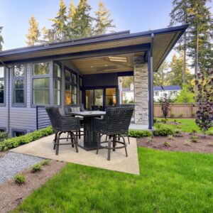 The complete Monterey 5pc Outdoor Pub Table Set from Bridgeton Moore is reminiscent of modern luxury resort furniture.   The design seamlessly merges the beauty and style of interior furniture with the functionality and construction of premium outdoor patio furniture. In today's design ethos