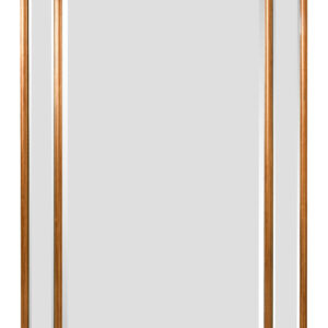 The Monte Carlo Gold Vertical Mirror from AFD Home is a high quality mirror with overall measurements of 36.00 x 72.00 x 3.00. The finish is a beautiful gold leaf finish and besides the finish quality the fact that this mirror features sparkling beveled mirrors both in the outer border as well as the interior is notable and should exceed customers expectations upon ownership. It is versatile with both Horizontal or Vertical hanging options and customers will appreciate that the with both wall mounting hanging options attached. The long vertical size is also suitable for a trending leaning mirror application. The design is clean yet opulent and is perfect for both traditional to transitional applications. Comes fully assembled.