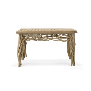 From our popular Grizzly Adams Wilderness Collection comes this Natural Teak Branch Grizzly Adams Console Table 56 Inches. The cocktail table is from the amazing Teak Forests of Indonesia. Village Craftsman collect these Teak Branches for the creation of this Natural Furniture design. The Collection also offers matching Console and Side Tables to complete your Interior Design. Hand Made and Hand Crafted in Indonesia a division of AFD Home. No Assembly Required