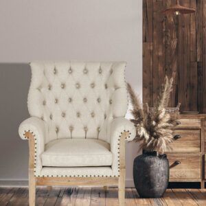 a neutral or achromatic color. It features a neutral Linen woven in a heavier weight for longer-lasting quality.