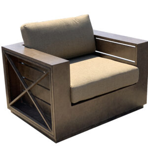 The Mountain Studio Outdoor Club Chair is wonderful outdoor chair. It is pure design removed of unnecessary elements and beautifully executed. A style that elegantly blends into Nature. Not overpowering it. You will also love the quality of this Bridgeton Moore's Mountain Studio's Exclusive  Collection. It is Hand crafted and Cast in 100 % Aluminum