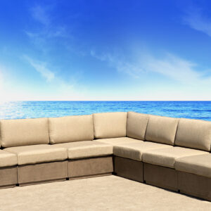 Mountain Studio Outdoor 7 Pce Sectional Set is a spectacular modern Rustic Design sectional. The 7 pce sectional is large but it is also modular