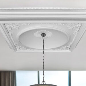 Hot and New. Introducing The Elegant Large Dome Ceiling Medallion 64 Inch Square from Masterpiece Molding