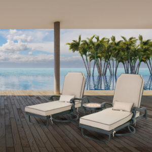 easily position the loungers for optimal sun exposure or shade as desired. The Astoria Collection represents the epitome of fine outdoor furniture