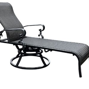 The Windermere Swivel Chaise Lounge from Bridgeton Moore Patio Furniture offers unparalleled comfort and functionality for your outdoor space. Featuring a UV