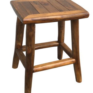 Add unique style to your home with this stool. This piece features teak root wood and rustic design. The natural wood tones pair well with any color palette. A unique counter or bar stool can be used in multiple applications.
