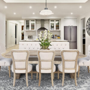 a versatile and stylish piece of furniture from Heritage's acclaimed Farmhouse and Coastal collections. Measuring an impressive 85 inches in width