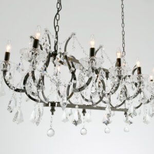 Bring timeless glamour and modern sophistication into your home with the Barcelona Smoked Stainless and Crystal Chandelier. Designed to make a dramatic statement