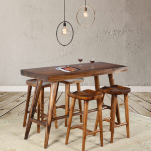 A harmonious blend of elegance and craftsmanship this set includes four stools