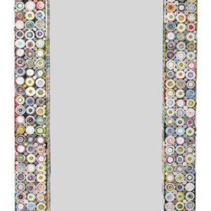 Our quilled Large Leaner Coil Art Mirror 79" Tall. The Art of quilling