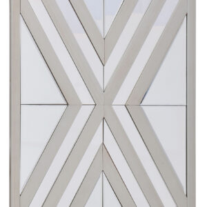 The Silver Aspen Diamond 72 inches Mirror measures 21.25 inches X 1.5 inches X 72.62 inches. The Aspen Series of mirrors is a modern collection of styles using diamond shapes and accent strips of mirror to create its stunning designs. The Silver Aspen offers a modern Silver Leaf finish. The finish and design combine to create a clean and beautiful mirror that would be easy to place and a nice addition to your home. The design is suitable for any modern to transitional Interior. The mirror comes with hanging hooks installed to allow either a vertical or horizontal wall installation. This fashionable mirror is another functional work of art by Timeless Reflections