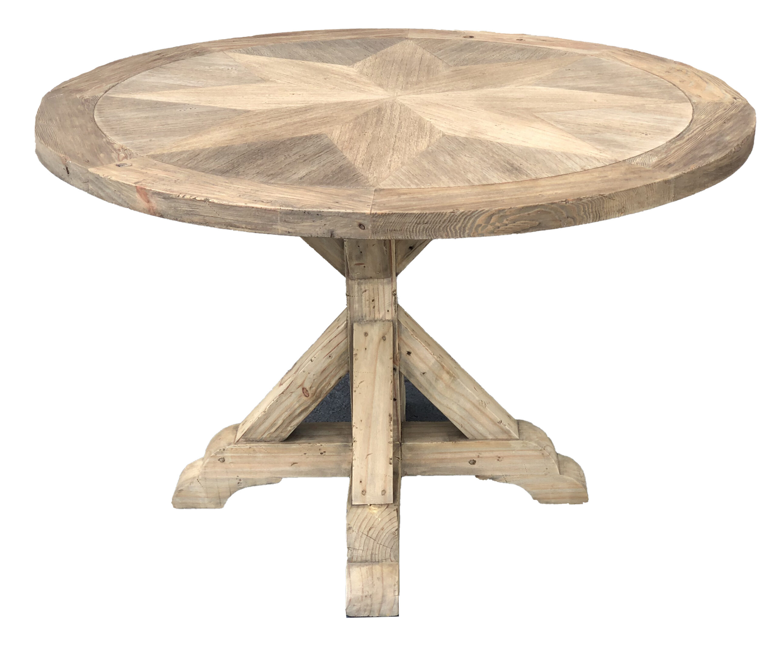Farmhouse Diamond 48” Rd Dining Table