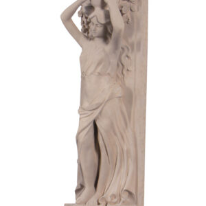 a beautiful life-sized Maiden is holding a bowl with Cherubs flying above. The item is Hand Cast in a durable Fiberglass reinforced Stone Resin. The finish is weather resistant for extended use outdoors or suitable for a stone effect for interior use. They are sold separately but often ordered as a balanced set by combining this design with its companion Roman Girl Pilaster Stone Cast. Handmade in the Philippines with no assembly required.