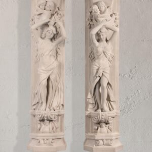 A magnificent set of 99 Inch Tall Architectural Pilasters in Neoclassical design