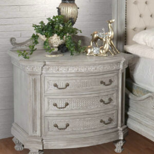 The World Has to Offer comes the Mystique Grey Night Stand one of the newest expansions to our Hot and New Mystique Collection from Heritage