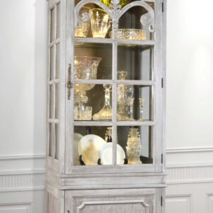 yet still luxurious life style. An impressive hand made Cabinet 30 Wide x 23.50 Deep x 91.00 Inches Tall. The cabinet is illuminated and features adjustable shelves