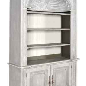 The Mystique Grey Shell Library Bookcase is a beautiful hand made bookcase with versatile shelf adjustment capabilities. The item shown is finished in our Mystique Grey finish and can be combined with many other accompanying items with this popular new finish. Heritage is a fine hand made furniture collection in the purest of standards of age old traditional crafting. Each piece is hand carved one piece at a time by some of the worlds best carvers. In addition