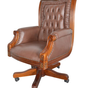 Command attention and elevate your workspace with this Executive Leather Office Chair