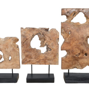 a natural set of 3 Organic Sculptures on stands