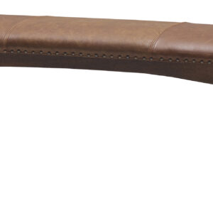 From our Mountain Tannery Leather Collection comes this authentic designed Mountain Tannery Craftsman Style Leather Bench 60 Inches. Special attention was given to the authentic nature of the design. Tapered stylish legs with Decorative Iron support this 5 foot long Bench