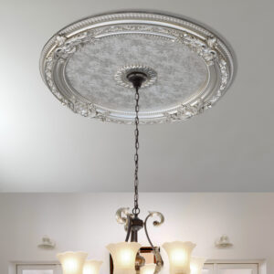 The Antique Silver Round Chandelier Ceiling Medallion 36 Diameter is a favorite sized