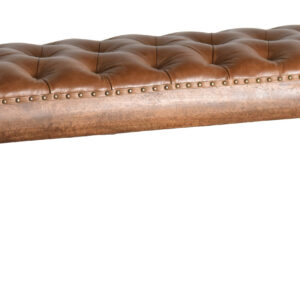 From our Mountain Tannery Leather Collection comes this Mountain Tannery Leather Bench Ottoman 60 Inch. A functional Bench sized to fit up to 3 Adults. The top grain leather selected has a soft touch and offers a beautiful balance to the Natural Wood. Consider combing this bench with other size Bench