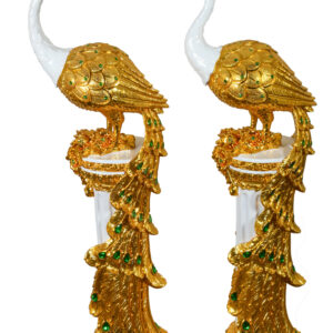 adding a touch of sophistication to any space. The fine cast details showcase the intricate craftsmanship of these pieces. Elevate your decor with the allure of European elegance and let these exquisite peacocks on pedestals become charming focal points that bring a sense of grandeur and beauty to your home or office.