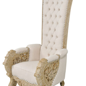 The Spectacular Palace High Back Chair 74 Inches is Grand. Impressive with a touch of opulent grand scale. Hand Made and Hand Finished by the Master Carvers and Finishers of the Heritage company. Rare to find in this quality of workmanship.