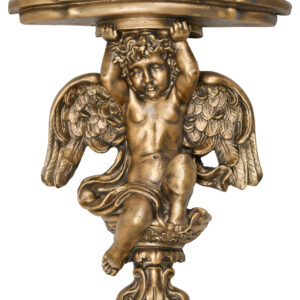 Add a celestial touch to your décor with this Angelic Cherub Resin Wall Bracket