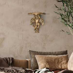 featuring a charming cherub figure with delicately crafted wings