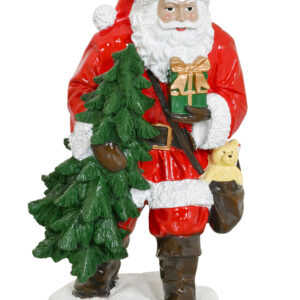 Bring a touch of festive charm to your holiday decor with this beautifully crafted Santa Claus statue