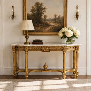 a statement piece that exudes luxury and craftsmanship. Featuring a finely detailed