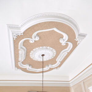 Add a touch of elegance to your living space with the Blanco Rectangular Chandelier Fan Ceiling Medallion
