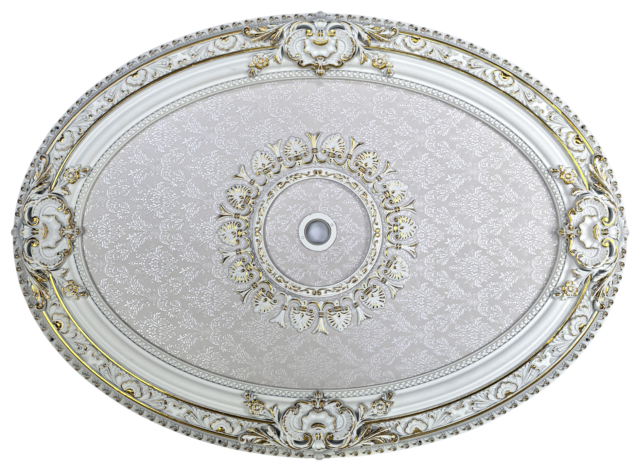 Imperial Pearl Oval Ceiling Medallion 43 inch
